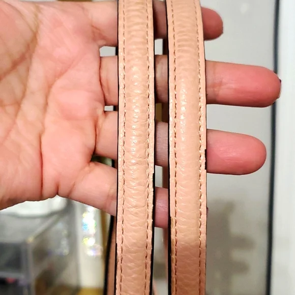 KARL LAGERFELD PINK PEBBLE LEATHER SATCHEL BAG - Picture 8 of 17